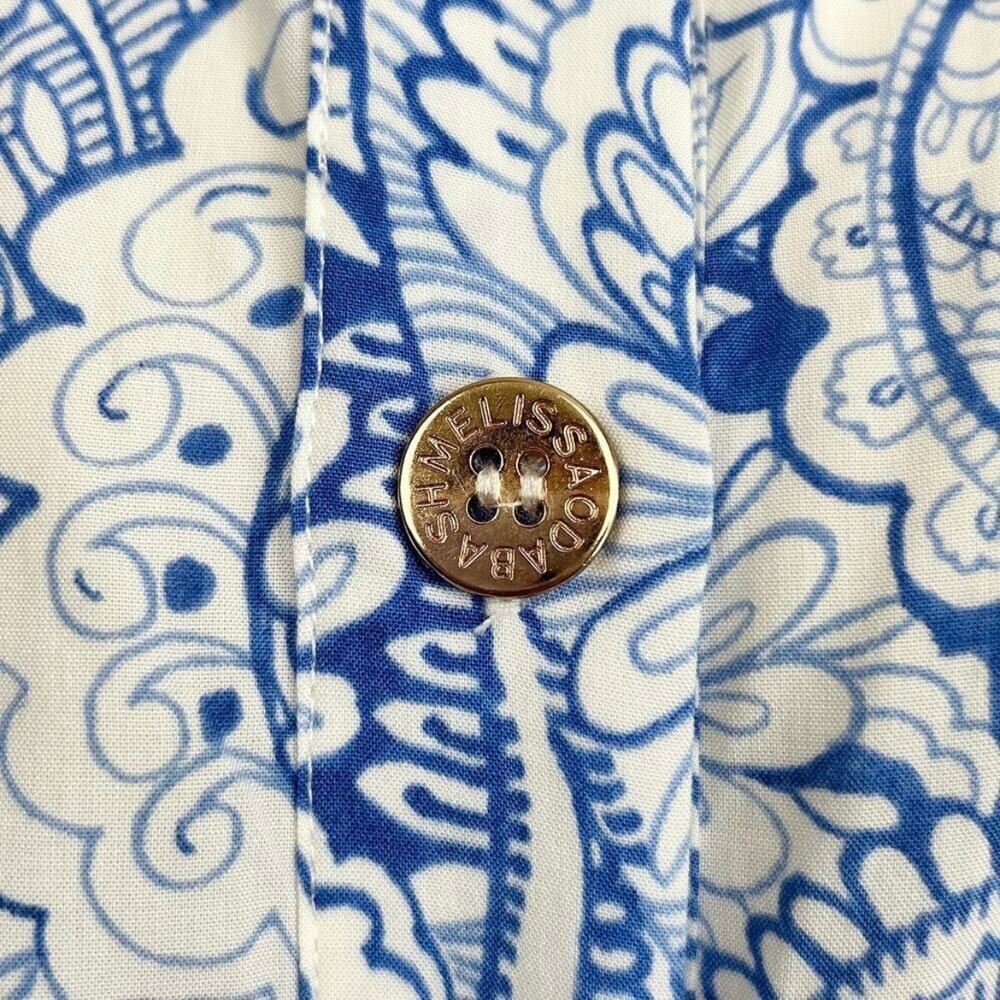 Melissa Odabash Gianna Azzuro Blue Paisley Shirtdress - Picture 5 of 10
